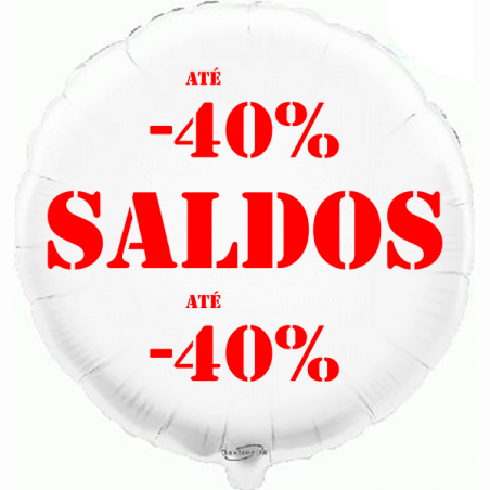 Balão de 45cm Saldos -40% Branco