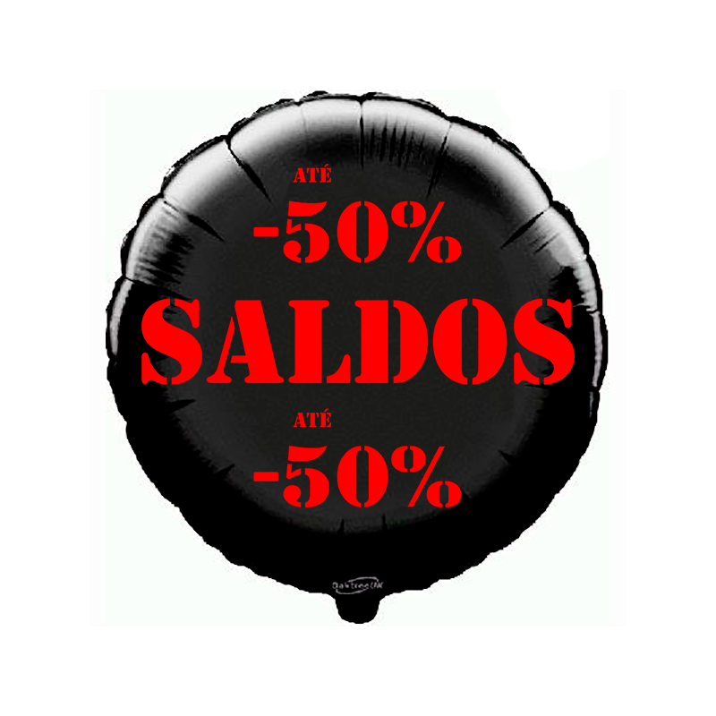 Balão de 45cm Saldos -50% Preto