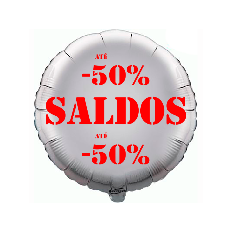 Balão de 45cm Saldos -50% Prateado