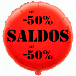 Balão de 45cm Saldos -50% Vermelho
