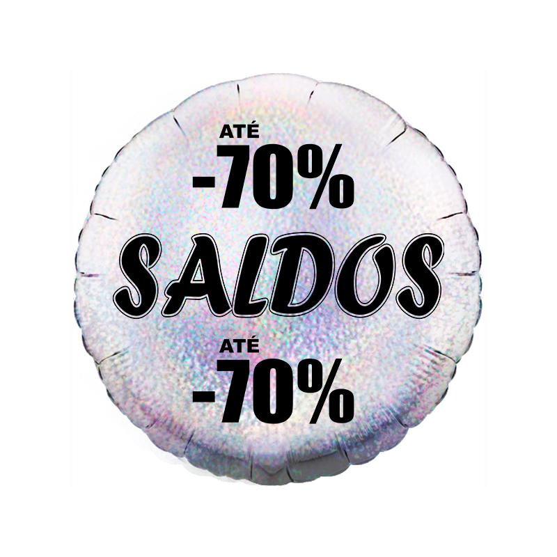 45cm Saldos - 70% Holographic Silver Balloon