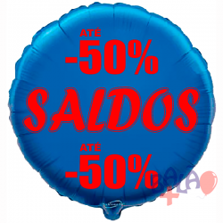 Balão de 45cm Saldos -50% Azul