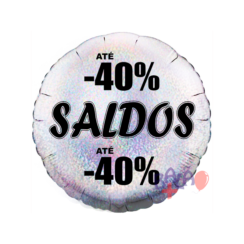 45cm Saldos - 40% Holographic Silver Balloon