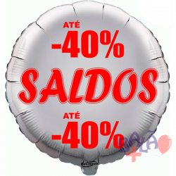 Balão de 45cm Saldos -40% Prateado