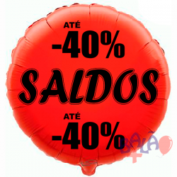Balão de 45cm Saldos -40% Vermelho
