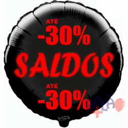 Balão de 45cm Saldos -30% Preto