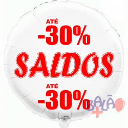 Balão de 45cm Saldos -30% Branco