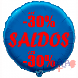 Balão de 45cm Saldos -30% Azul