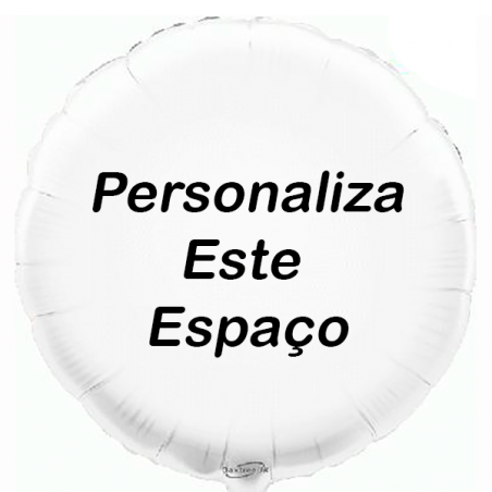 Globo de Blanco personalizado en 2 lados