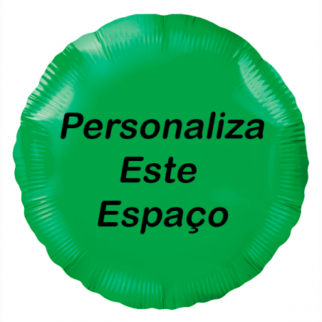 Globo Verde personalizado en 2 lados