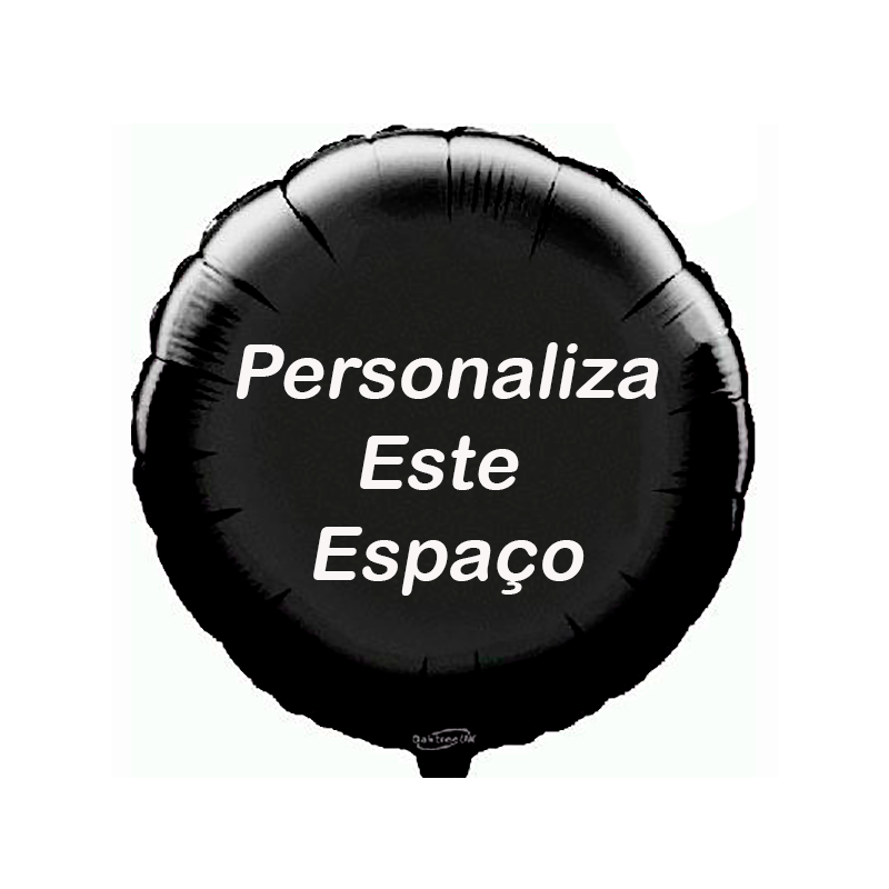 Globo Negro personalizado en 2 lados