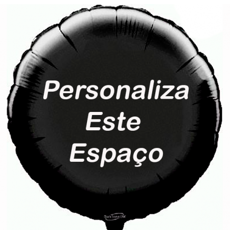 Globo Negro personalizado en 2 lados