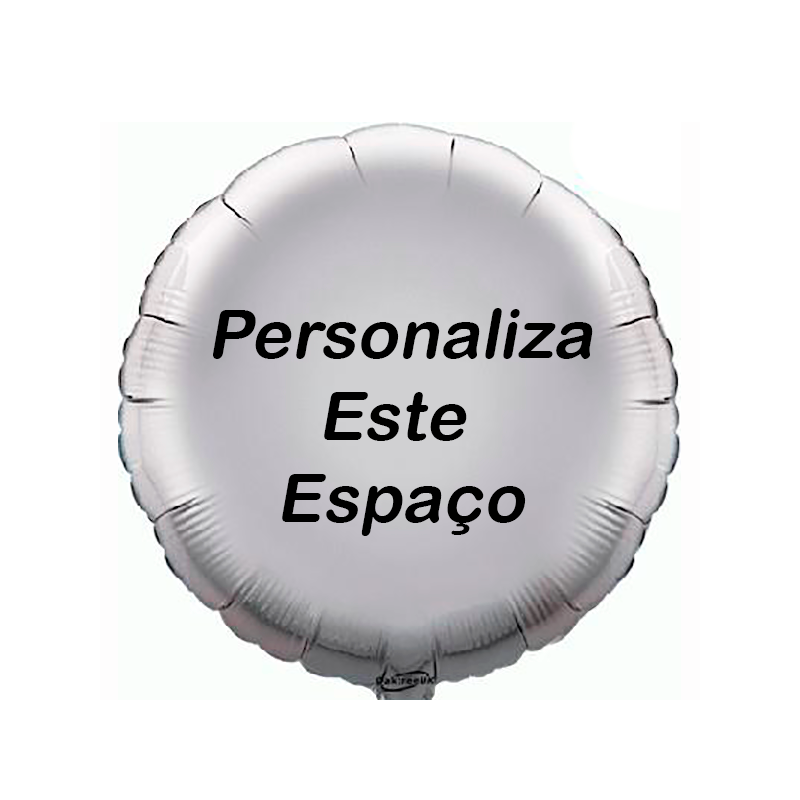 Globo Plateado personalizado en 2 lados