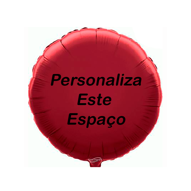 Globo Burdeos personalizado en 2 lados