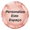 Balão Rosa Dourado Personalizado em 2 Lados