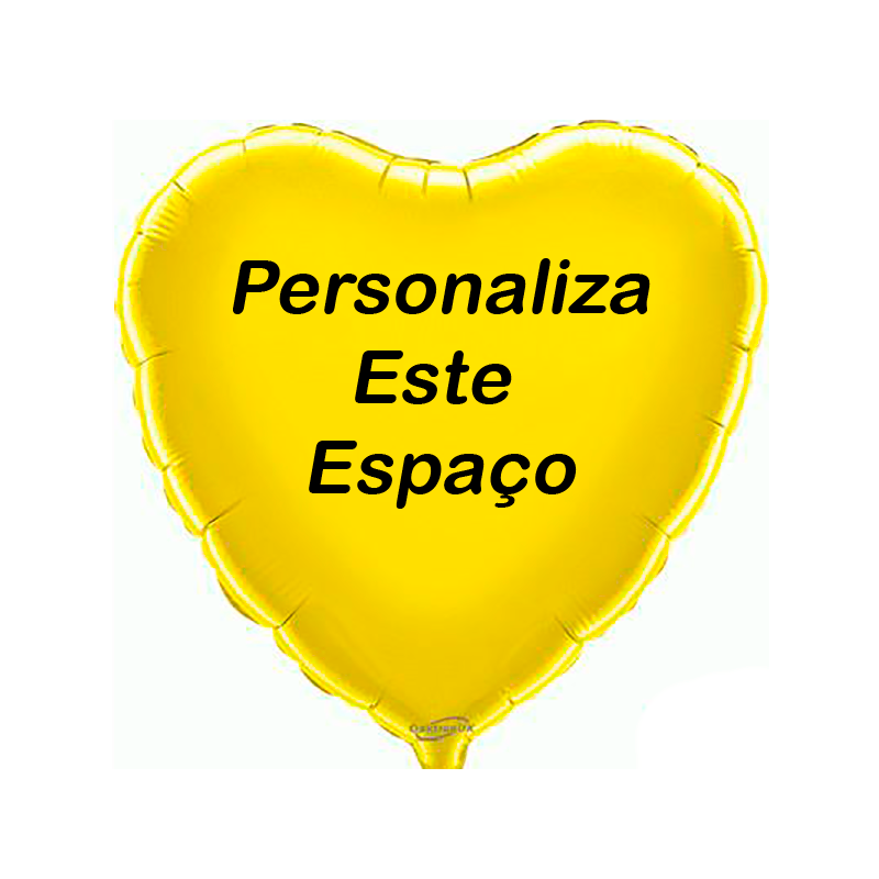 Globo Amarillo personalizado en 2 lados Globo Amarillo personalizado en 2 lados