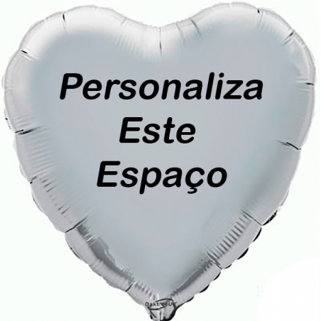 Globo plateado personalizado en 2 lados