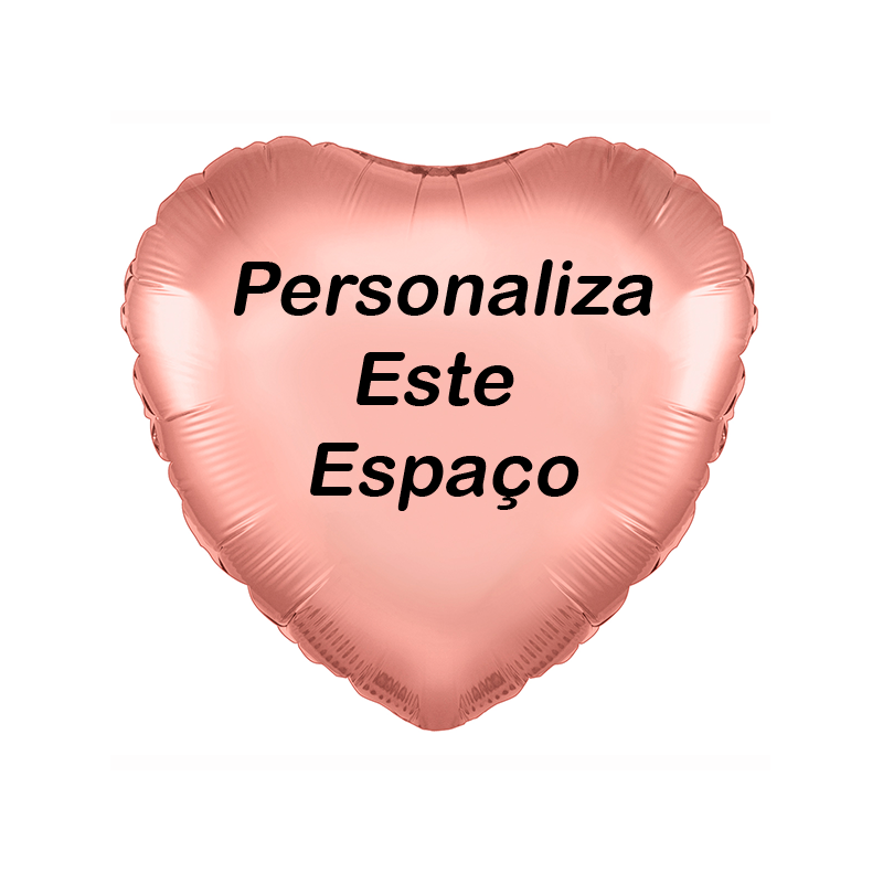Globo de oro rosa personalizado en 2 lados