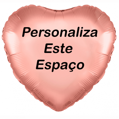 Globo de oro rosa personalizado en 2 lados