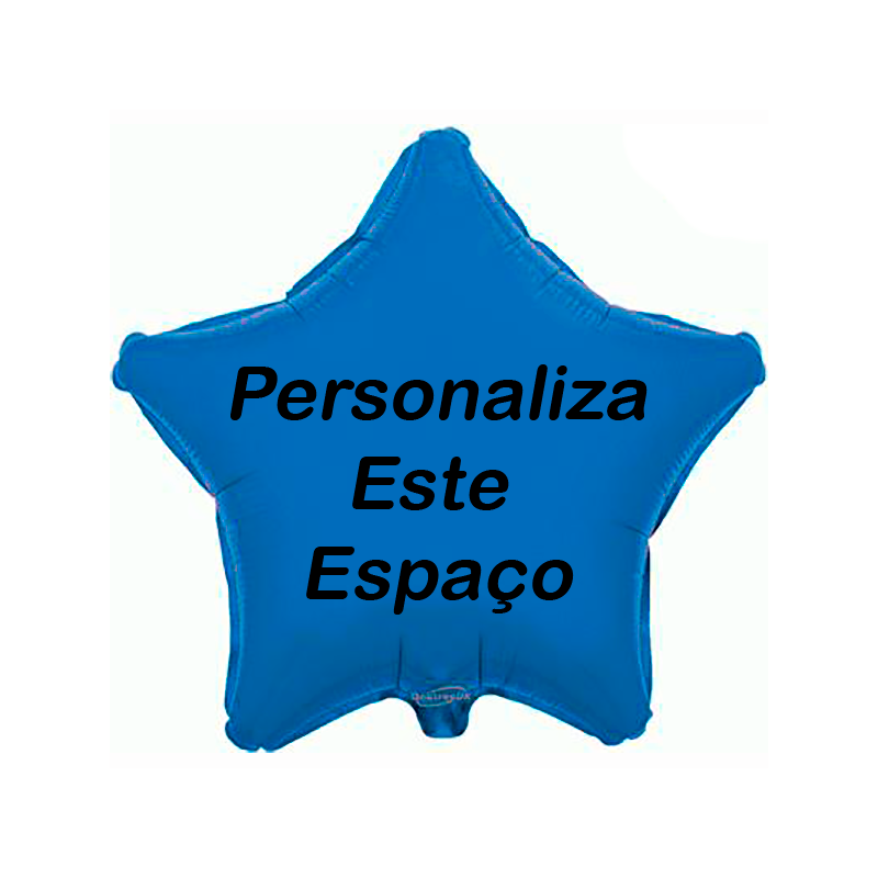 Globo Azul Personalizado en 2 Lados