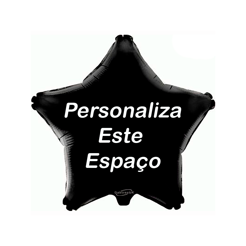Globo negro personalizado por 2 caras