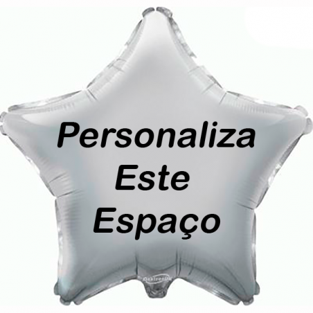 Balão Prateado Personalizado em 2 Lados