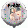 Custom round silver foil balloon 2 sides printing