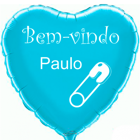 Custom heart light blue foil balloon 2 sides printing