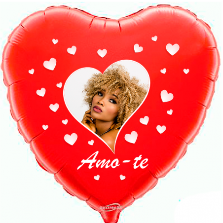 Custom heart red foil balloon 2 sides printing