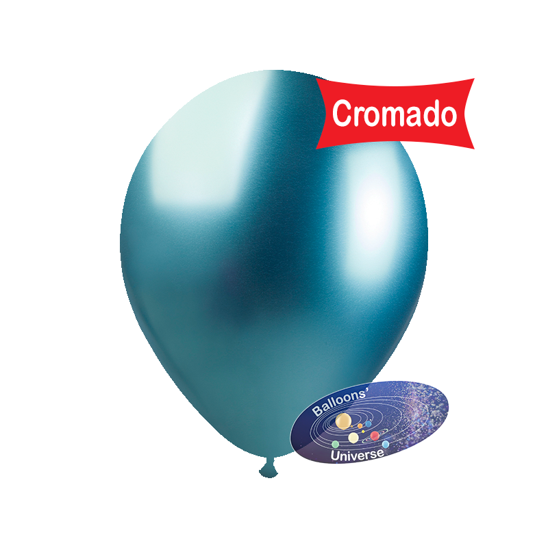 33cm Crome Blue Balloon