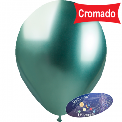 Balão 33cm Verde Cromado