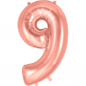 86cm Rose Gold Number 9 Balloon