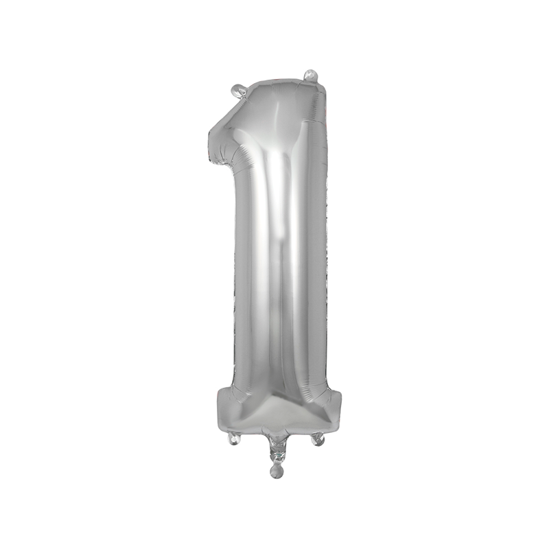 86cm Silver Number 1 Balloon