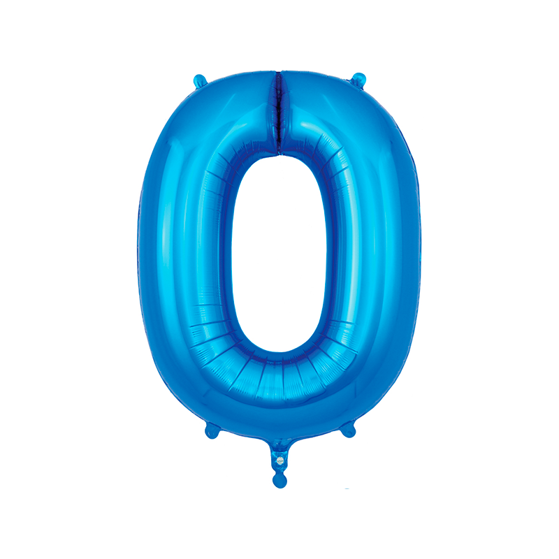Globo Número 0 Azul 86cm