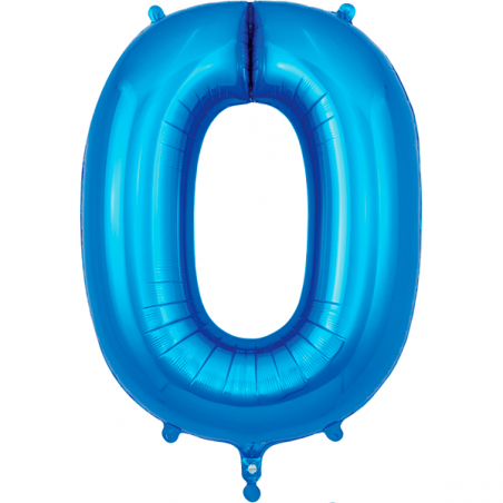 Globo Número 0 Azul 86cm