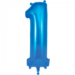 86cm Blue Number 1 Balloon