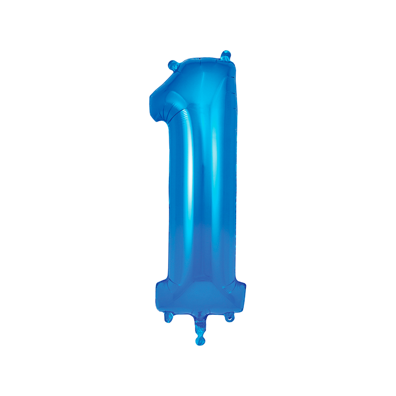 86cm Blue Number 1 Balloon
