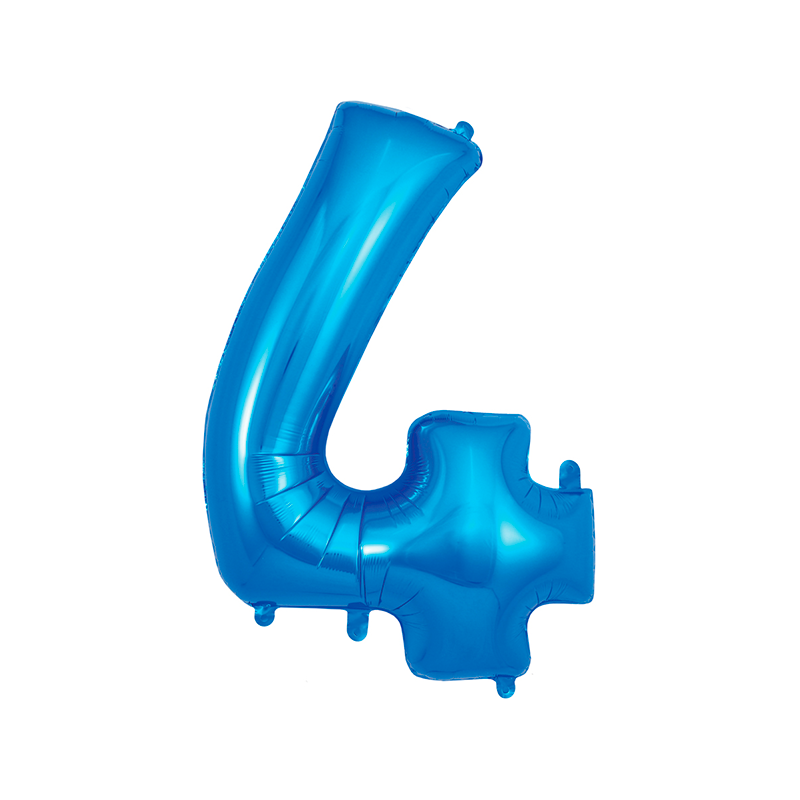 86cm Blue Number 4 Balloon 86cm Blue Number 4 Balloon