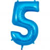 86cm Blue Number 5 Balloon