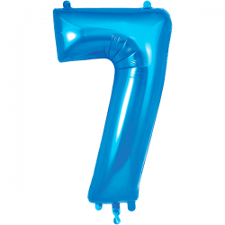 86cm Blue Number 7 Balloon