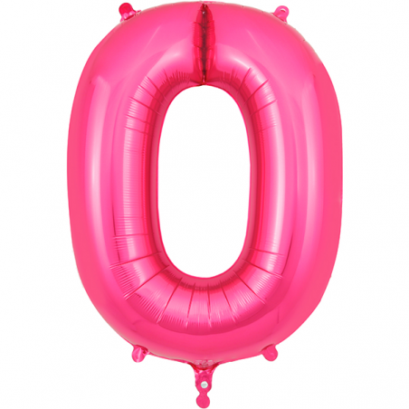 Globo Numero 0 86cm Rosa