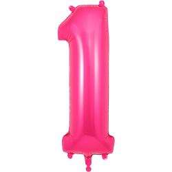86cm Pink Number 1 Balloon