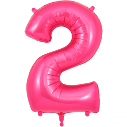 86cm Pink Number 2 Balloon