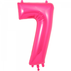 86cm Pink Number 7 Balloon