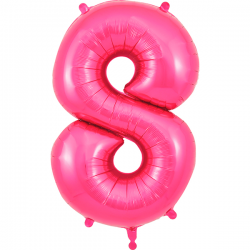 86cm Pink Number 8 Balloon