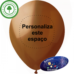 Balão Castanho Chocolate Personalizado a 1 cor em 1 Lado