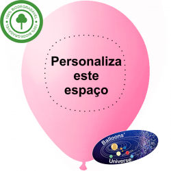 Balão Rosa Personalizado a 1 cor em 1 Lado