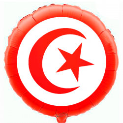 Balão de 45cm Bandeira da Tunísia