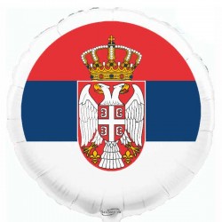 Balão de 45cm Bandeira da Sérvia