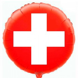 Balão de 45cm Bandeira da Suíça